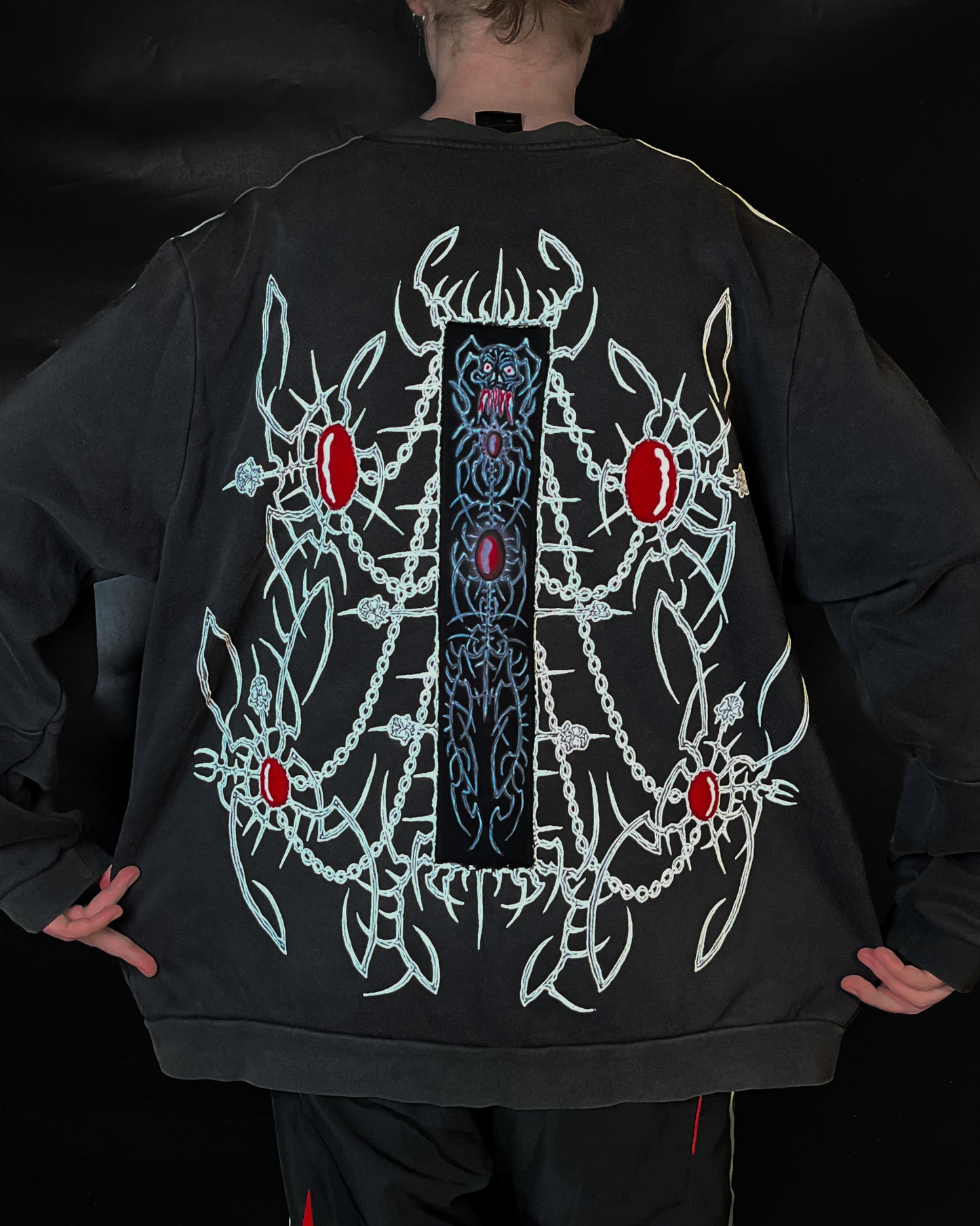 "bloody" sweatshirt