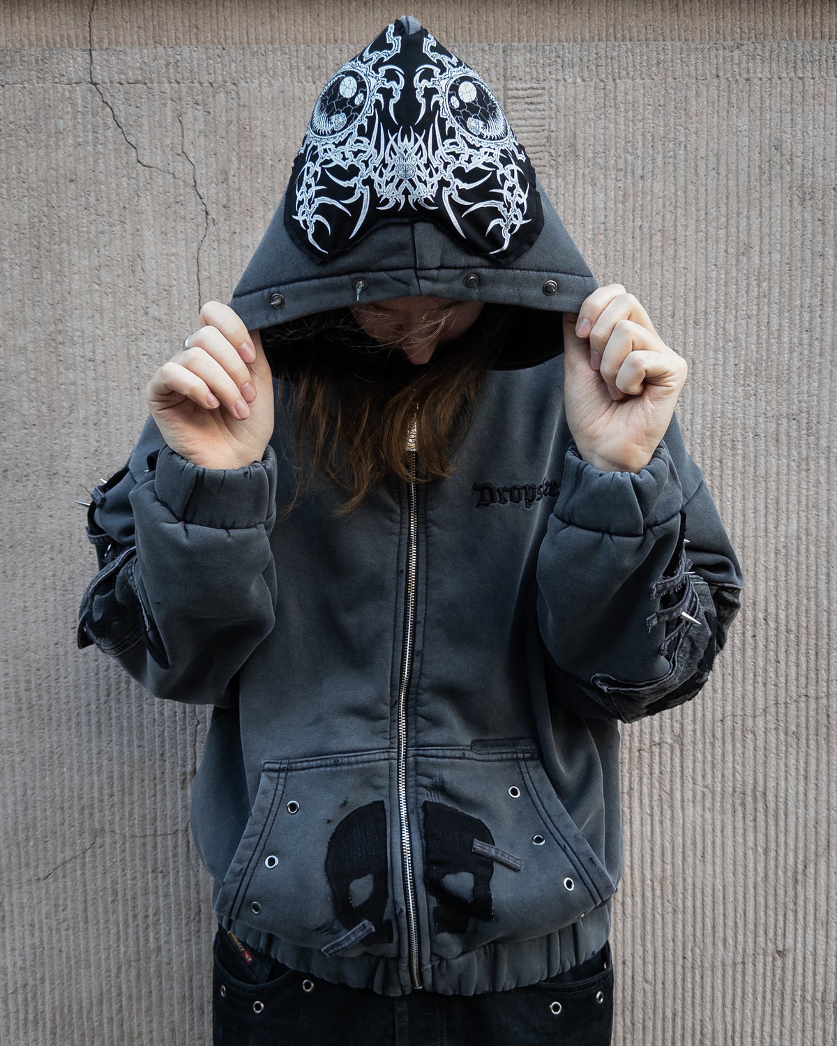 "bones vortex" hoodie