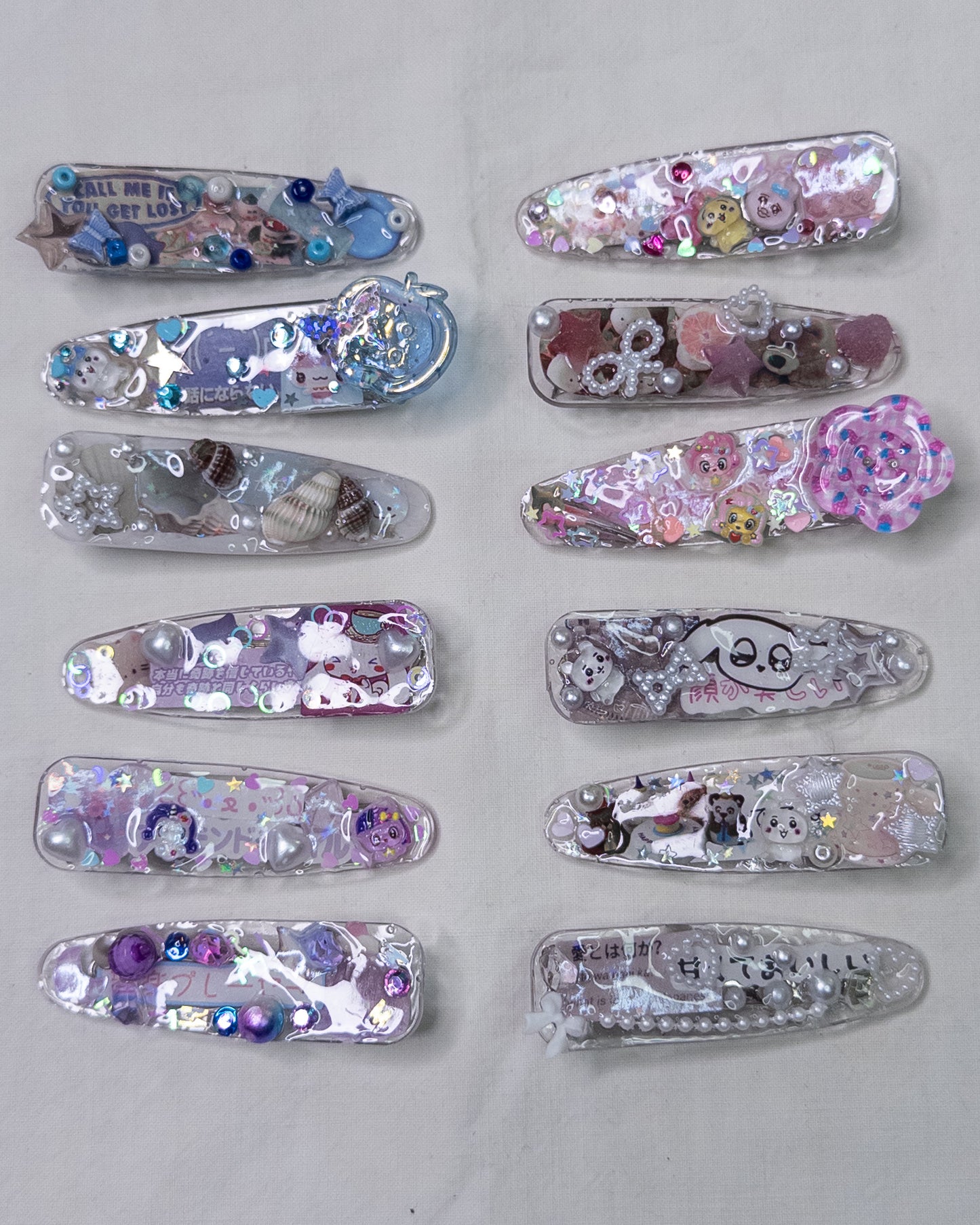 "sticker pack" hairclips