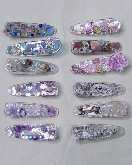"sticker pack" hairclips