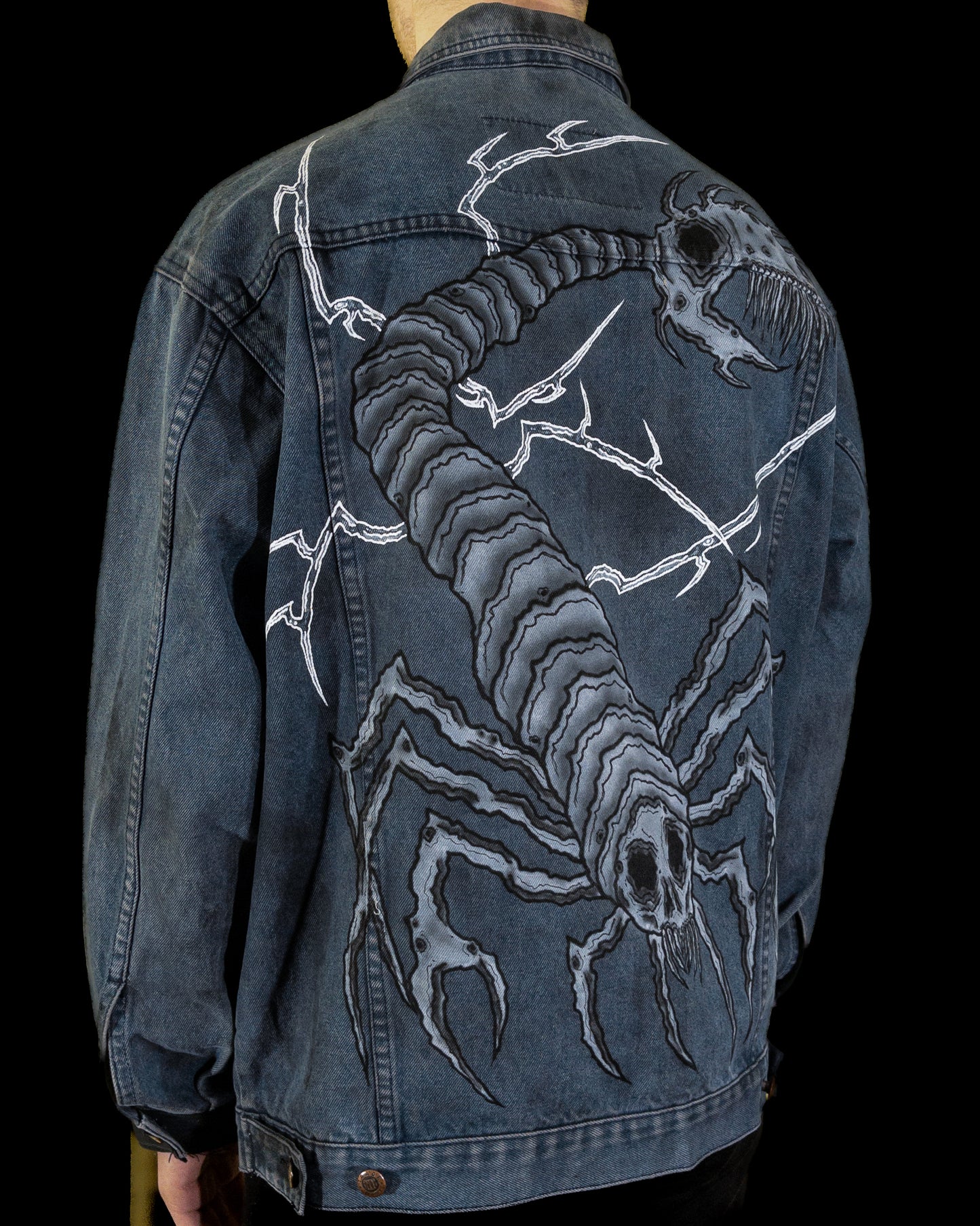 "dungeon dweller" denim jacket