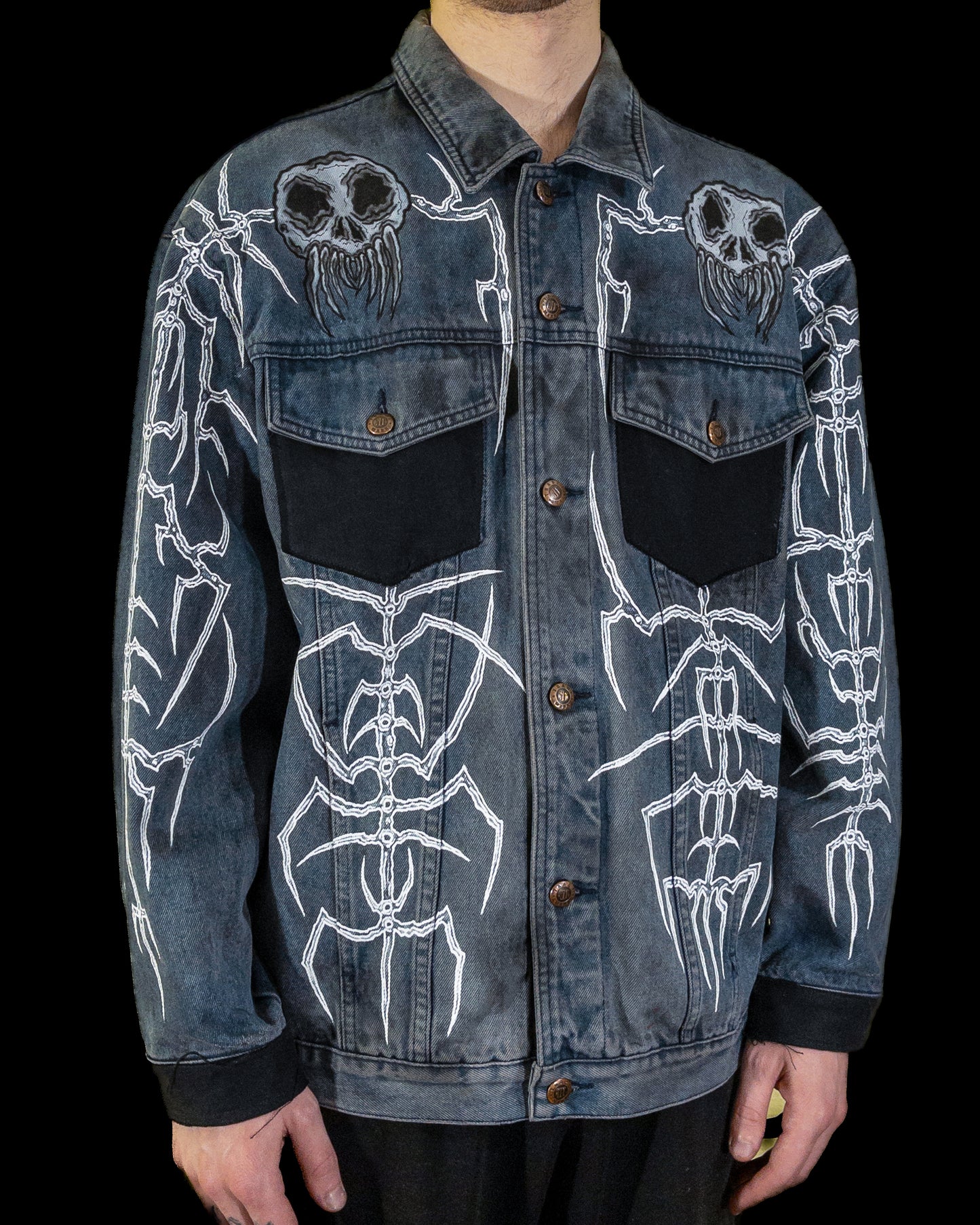 "dungeon dweller" denim jacket