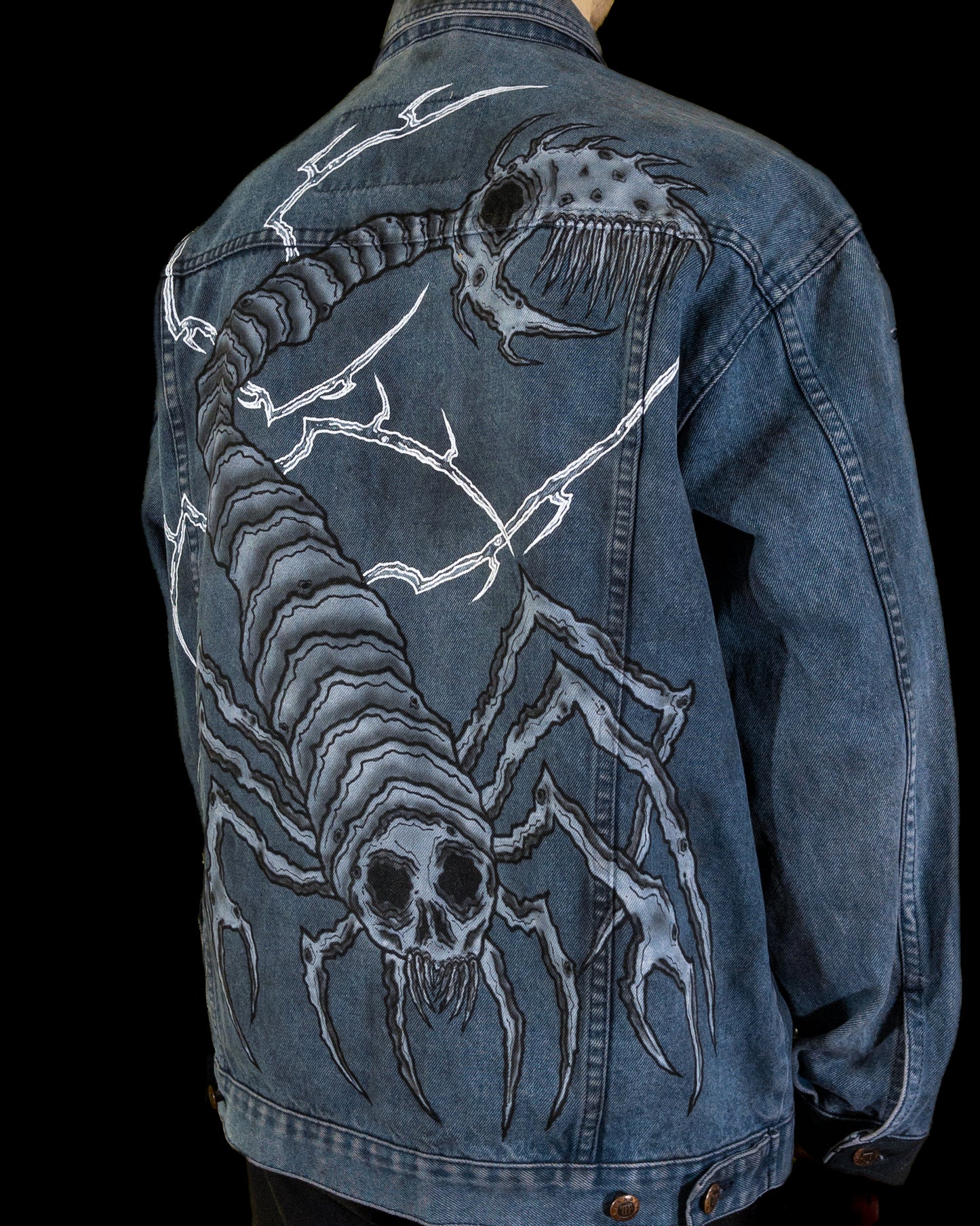 "dungeon dweller" denim jacket