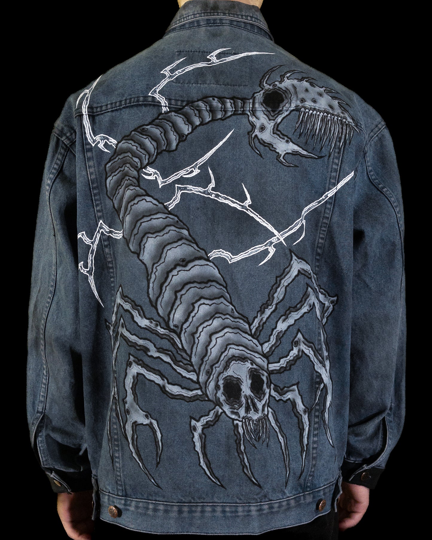 "dungeon dweller" denim jacket