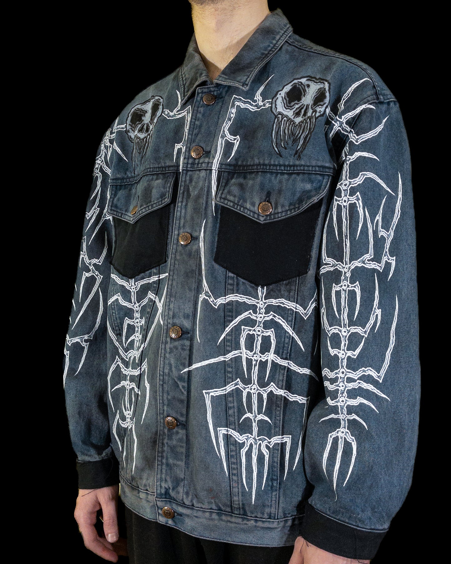 "dungeon dweller" denim jacket